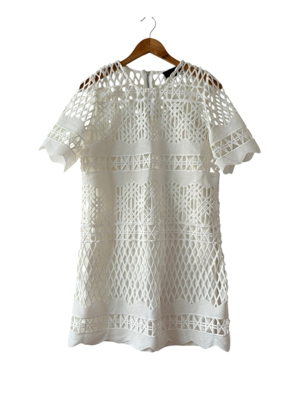 Kendall + Kylie White Geometric Cut Out Dress